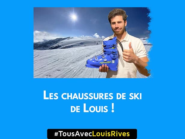 Péparation des chaussures de ski de Louis !