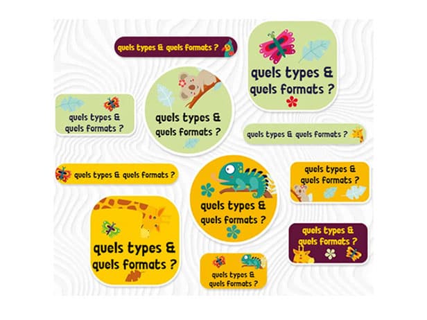 Quels types et quels formats d’étiquettes personnalisées ? 
