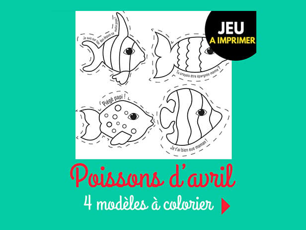 Poisson d'avril ! 4 modèles à colorier pour piéger toute la famille