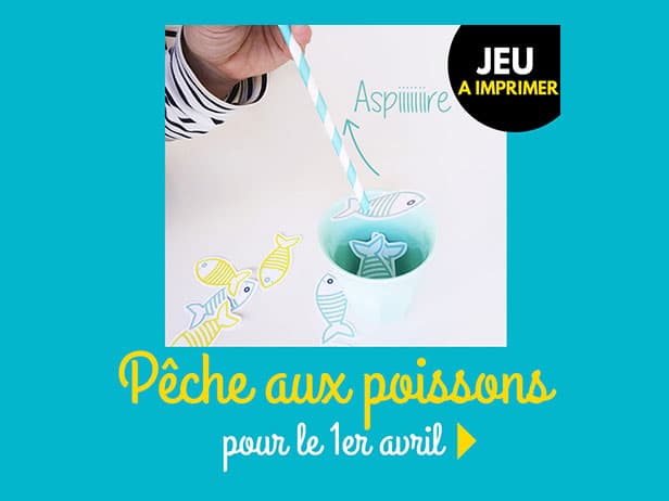 Jeu à imprimer : Pêche aux poissons à la paille
