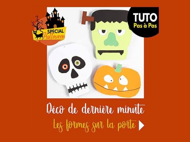 Tuto : 2 - La déco Halloween de dernière minute, le retour ! Les formes sur la porte