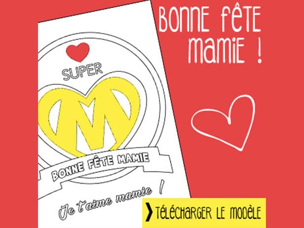 Fête des grands-mères : un modèle de coloriage pour dire "je t'aime"