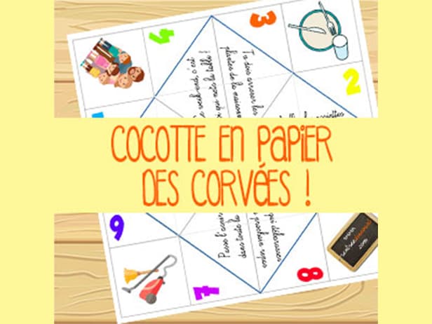 Une cocotte en papier pour répartir les corvées à la maison !
