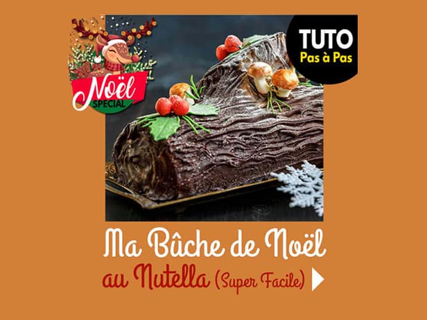 Tuto spécial Noël - Ma bûche de Noël au Nutella trop facile !