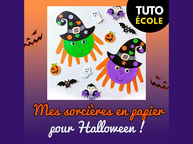 Tuto spécial école : Mes sorcières en papier