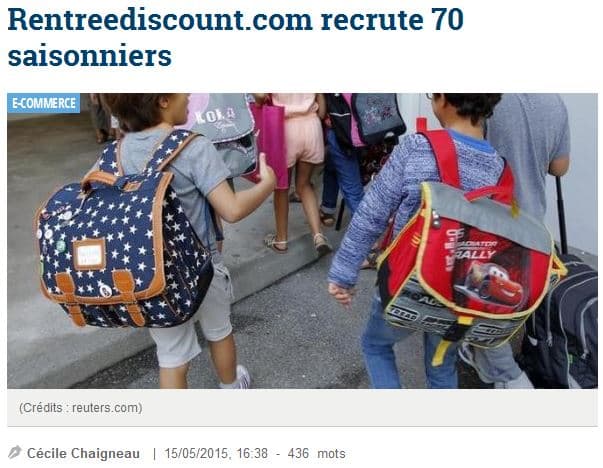 Rentreediscount.com recrute 70 saisonniers