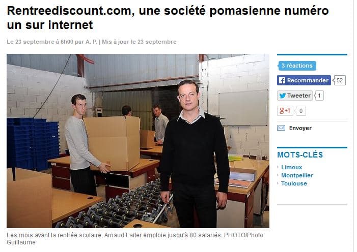 Rentreediscount.com, une société pomasienne numéro un sur internet