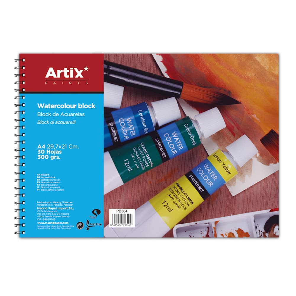 DagouColor Bloc Aquarelle A4 30 Feuilles 300gsm – Papier Sans Acide, Double Face, Cadeau Parfait Enfants Adultes – Dessin Croquis Peinture