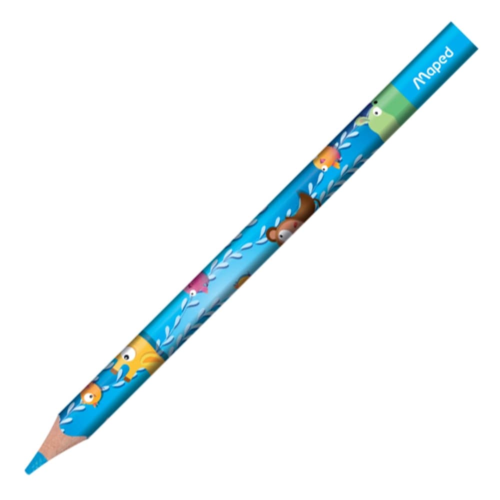 Maped - Crayons de Couleur Color'Peps Infinity - 100% Mine, 100% Utilisable - Zéro Déchet - Sans Taillage - Dure Très Longtemps - Forme Triangulaire