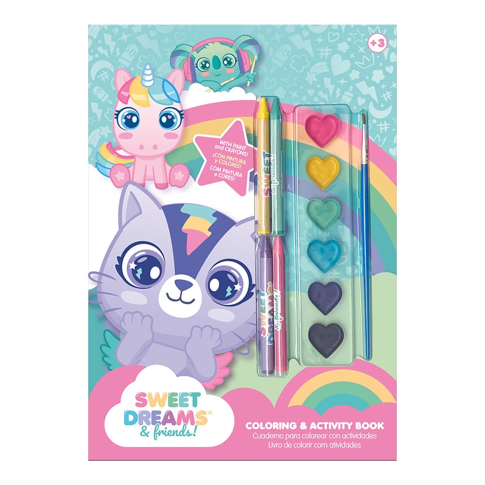 PinkSheep Kit De Coloriage Pour Filles – Livre De 60 Pages Et 16 Crayons De Couleur, Cadeau Anniversaire Dessin Pour Enfants De 3 à 12 Ans