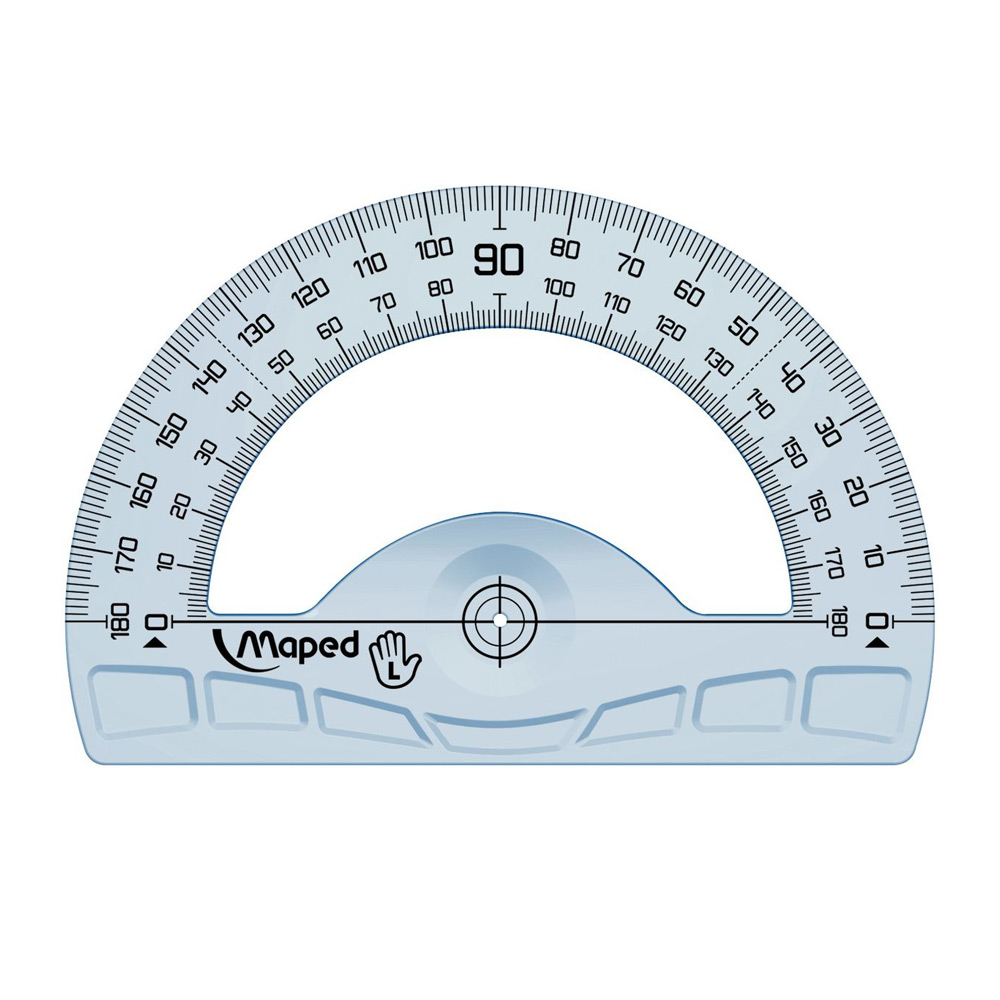 MAPED Kit Géométrie Complet - 4 Outils De Traçage + Compas Stop System 5 Pièces - Règle, Équerres, Rapporteur