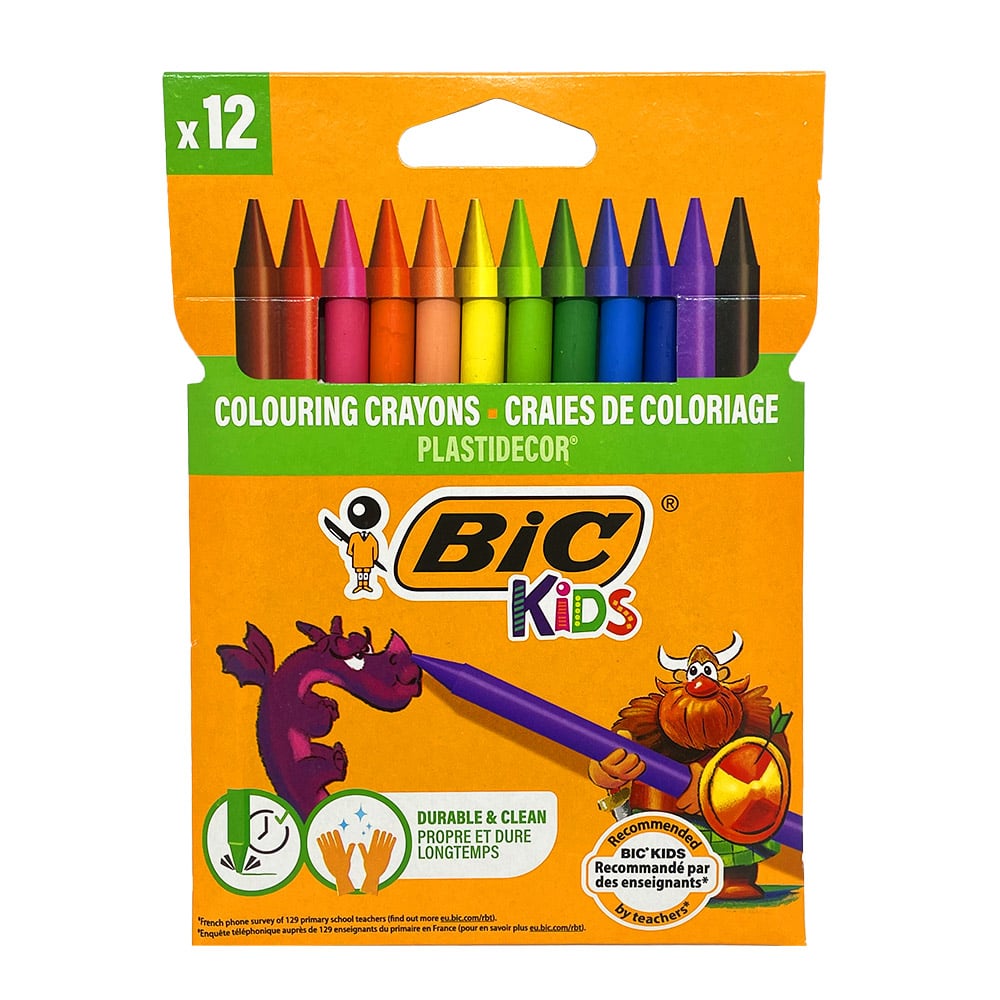 DagouColor 180 Craies De Cire - 12 Couleurs X 15 (3,46 Cm) - Pastels Épais Enfants 3 Ans+, Fournitures École & Loisirs Créatifs