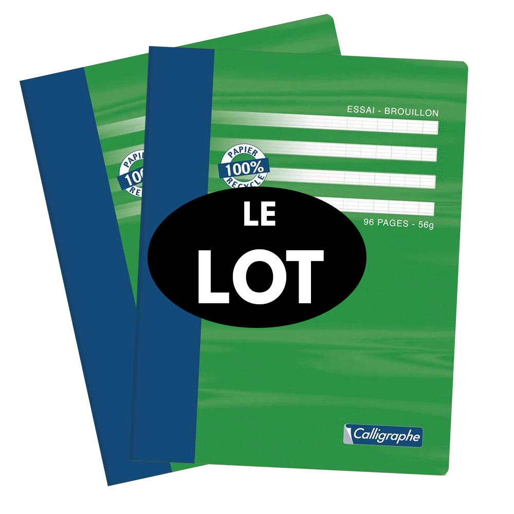 Lot De 5 Cahiers De Brouillon 17x22 96P Recyclé 56g Grands Carreaux Séyès Shopping