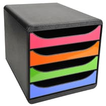 310498D-Module-de-rangement-4-tiroirs-EXACOMPTA-Big-Box-Plus-noir-et-arlequin