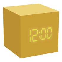 PIUP0337YE-Reveil-Cube-6cm-PIU-FORTY-Affichage-LED-par-capteur-acoustique-Jaune