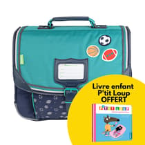Cartable-tanns-Les-Fantaisies-Alexandre-35cm-1-compartiment-et-Livre-enfant-P'tit-Loup