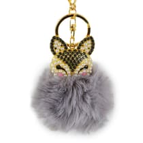chaalipomrengrisporte-cles-boule-pompon-fourrure-gris-renard-2