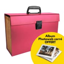 Trieur-valisette-Rose-EXACOMPTA-20-compartiments-+-Album-Photoweb-Offert