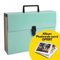Trieur-valisette-EXACOMPTA-Aquarel-18-compartiments-vert-pastel-Album-Photoweb-Offert
