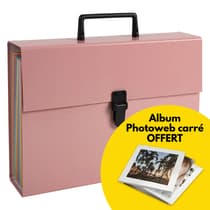 Trieur-valisette-EXACOMPTA-Aquarel-18-compartiments-corail-Album-Photoweb-Offert