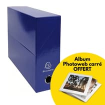 Boîte-de-classement-Bleu-EXACOMPTA-Iderama-dos-90mm-Album-Photoweb-Offert