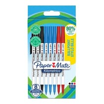 2084416-lot-de-8-stylos-bille-papermate-kilometrico-pointe-fine-couleurs-assorties-2