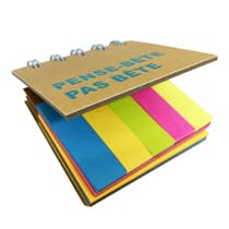 Carnet-de-notes-repositionnables-à-spirales-CRÉATRICE-DE-GÉNIE-pense-bête-pas-bête-bleu