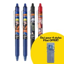 lot-de-4-stylos-roller-pilot-frixion-clicker-naruto-shippuden-1-etui-pour-4-stylos-pilot-offert