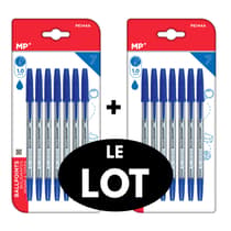 MAIPE144AX2-2-lots-de-7-stylos-bille-pointe-moyenne-1-mm-encre-bleue