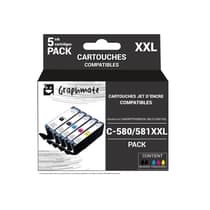 ronnb55880c580581xlset-pack-de-5-cartouches-canon-580-581xxl-jet-encre-noir-couleurs-compatibles