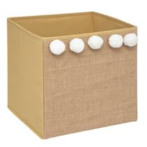 jja174304-boite-de-rangement-pliable-pour-enfant-jute-pompons-29x29cm-1