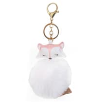 Porte-cles-Renard-pompon-blanc-001-v3
