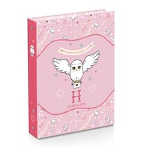 kidhap55040rose-classeur-scolaire-a4-harry-potter-hedwig-magical-stars-4-anneaux-rose-1