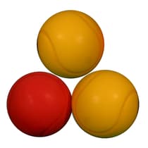 2296200-sachet-de-3-balles-de-tennis-first-loisir-en-mousse-colorée