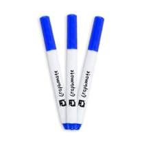 Set de 3 feutres GRAPHMATE pour ardoise blanche pointe moyenne bleu - éventail