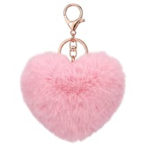 chaalbbma001rose25-porte-cles-cSur-pompon-fourrure-rose