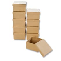 3321-Lot-de-10-Boîtes-en-carton-carrées