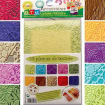 DTM264960-Lot de-10-plaques-de-texture-motifs-assortis-pour-pâte-Fimo