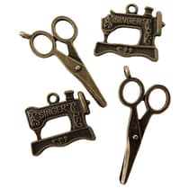 268686--Lot-de-4-breloques-thème-couture-couleur-bronze
