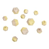 12-perles-bois-jaunes-octogonales-rayher-12201156