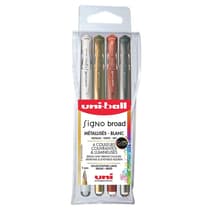 4-stylos-rollers-gel-metalises-uniball-signo-pointe-large-UM153-4-GSW3