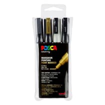 Set-4-Posca-Or-Argent-Blanc-Noir-PC3M-ASSPC3M4AASS09