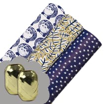 CLA201996C-lot-de-3-rouleaux-de-papier-cadeau-2m-motif-parresseux-2-bolducs-or-clairefontaine
