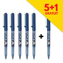 Lot-de-5-+-1-Stylo-roller-V-Ball-05-Pilot-Pointe-métal