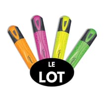 lot-surligneurs-extra-fluo-maped-pointe-biseautee-orange-jaune-rose-vert