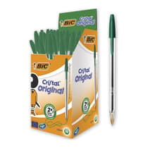 boite-de-50-stylos-bic-pointe-moyenne-vert