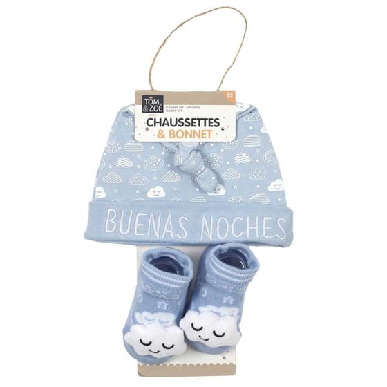 CMPPU2168NOCHES-ensemble-bebe-garçon-bonnet-et-chaussons-buenas-noches-1