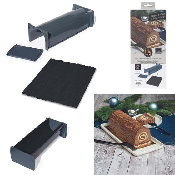 CMPKP5610-kit-moule-a-buche-26cm-et-tapis-relief-en-silicone-motif-ecorce-1
