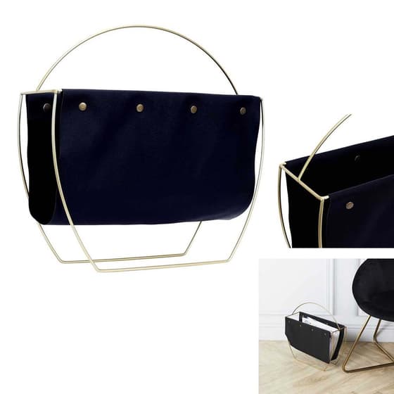 CMPRG6253-porte-magazine-design-noir-et-metal-dore-1