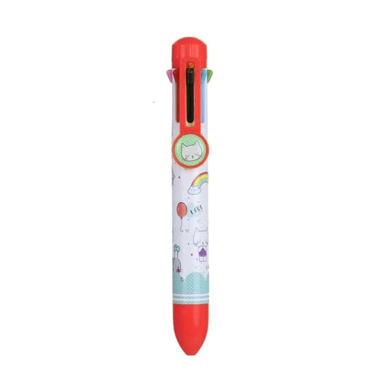 CMPEC32251ROUGE-stylo-bille-8-couleurs-kawai-corps-rouge-1